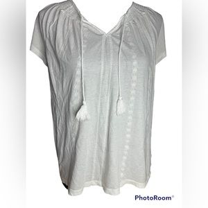 Lauren by Ralph Lauren boho white shirt